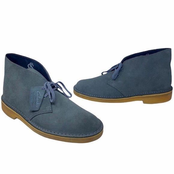 Clarks Originals Charles F. Stead Mens Chukka Desert Boots Gray Lace Up 8 M New